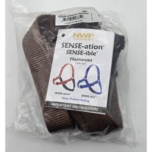 SENSE-ation No Pull Dog Trainer Walking Harness Lg 1" Brown Nylon Adjustable Pet